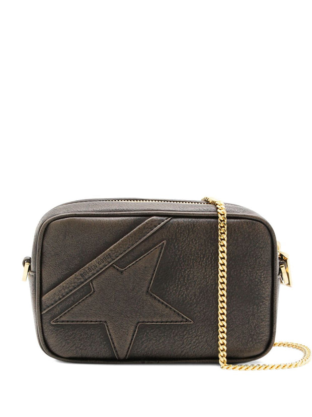 Golden Goose Star Mini Leather Crossbody Bag Black