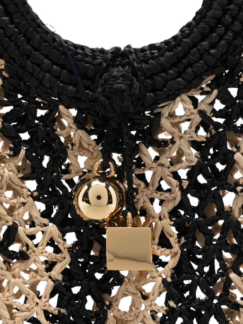 JACQUEMUS Le Petit Rond Spiaggia Handbag Black