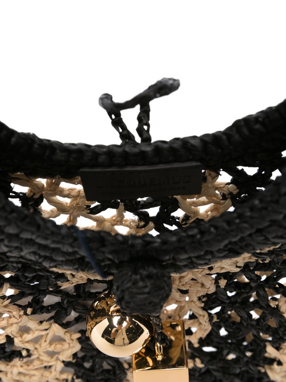 JACQUEMUS Le Petit Rond Spiaggia Handbag Black