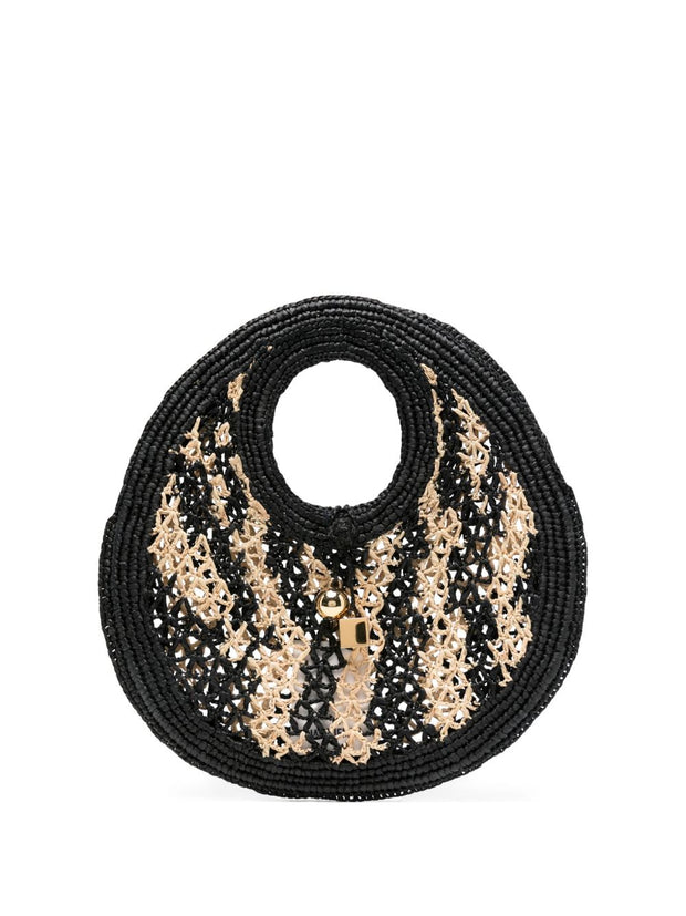 JACQUEMUS Le Petit Rond Spiaggia Handbag Black