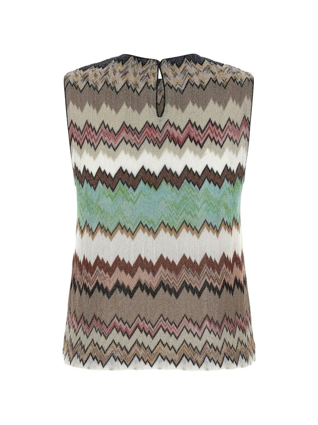 Missoni Zig Zag Tank Top White