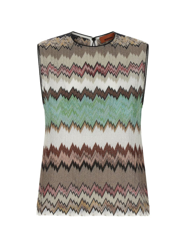 Missoni Zig Zag Tank Top White