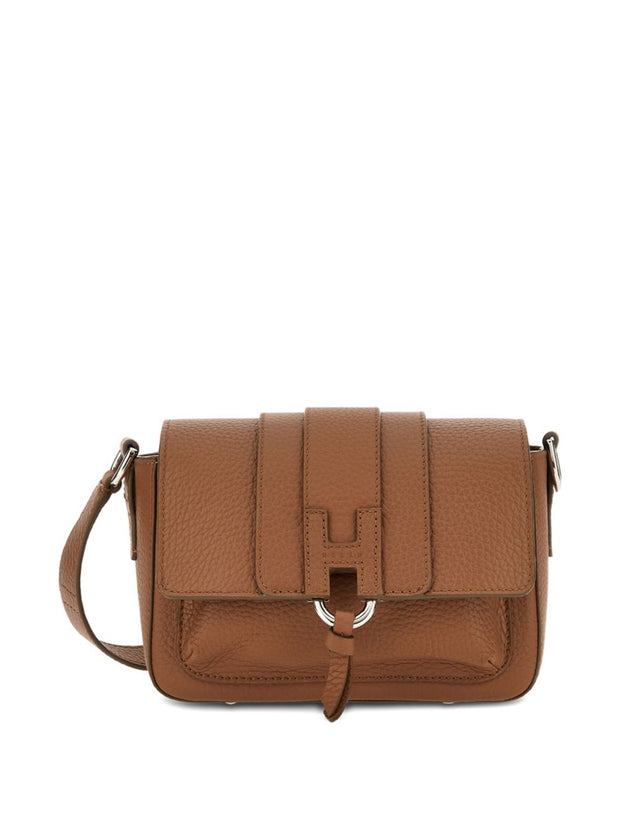 Hogan Leather Crossbody Bag Brown