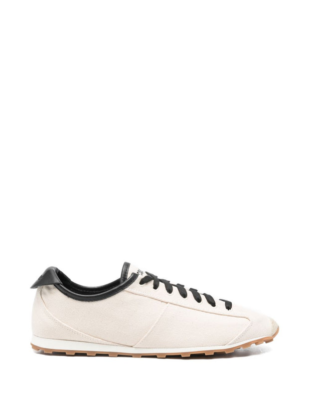 JACQUEMUS Les Tennis Leather Sneakers Beige