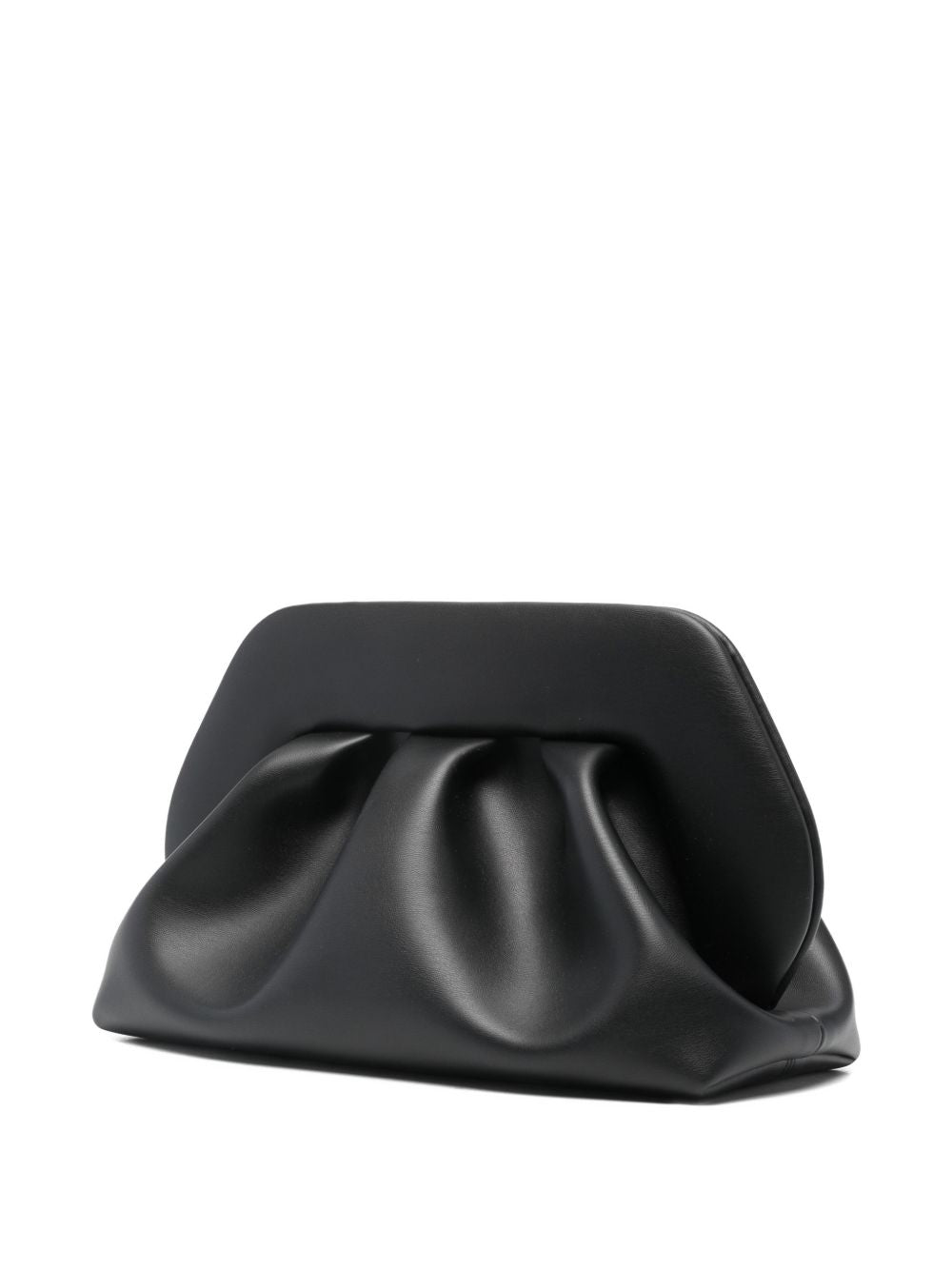 THEMOIRE' Bios Medium Vegan Leather Clutch Black