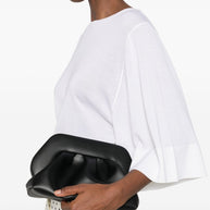 THEMOIRE' Bios Medium Vegan Leather Clutch Black