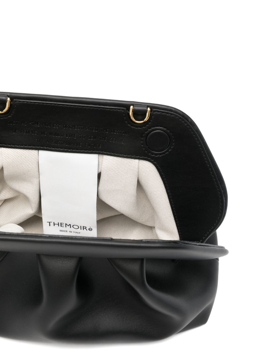 THEMOIRE' Bios Medium Vegan Leather Clutch Black