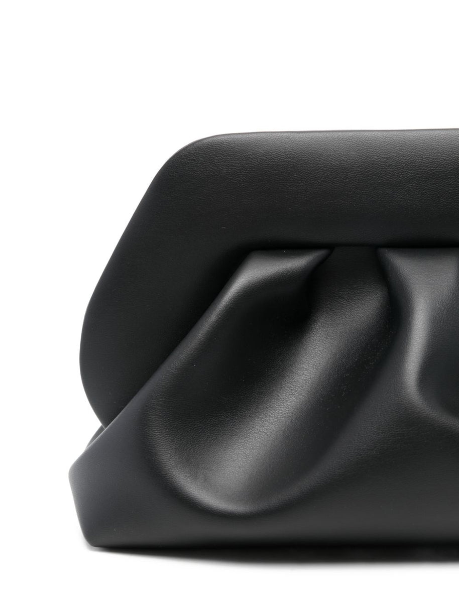 THEMOIRE' Bios Medium Vegan Leather Clutch Black