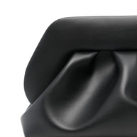 THEMOIRE' Bios Medium Vegan Leather Clutch Black