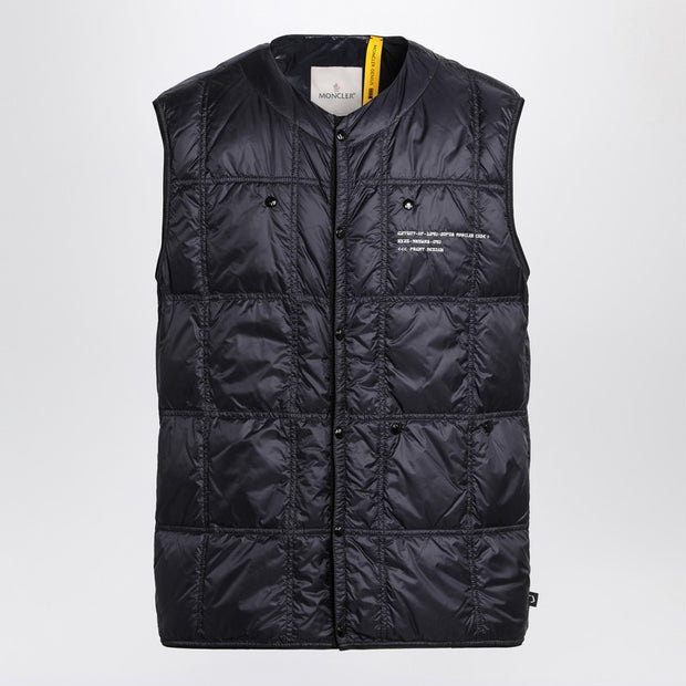 Moncler X FRGMT Vaile Blue Vest In Nylon