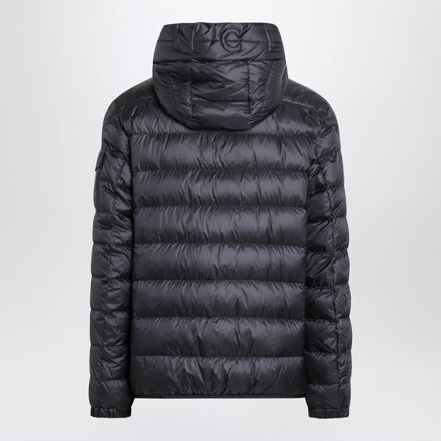 Moncler Short Blue Zip-up Puffer