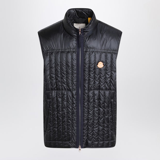 Moncler X Gilga Farm By Donald Glover Tangerine Padded Vest In Blue Nylon