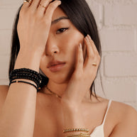 Zoe Lev 6mm Black Onyx Bead Bracelet