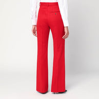 Vivienne Westwood Red Flared Pants In Wool