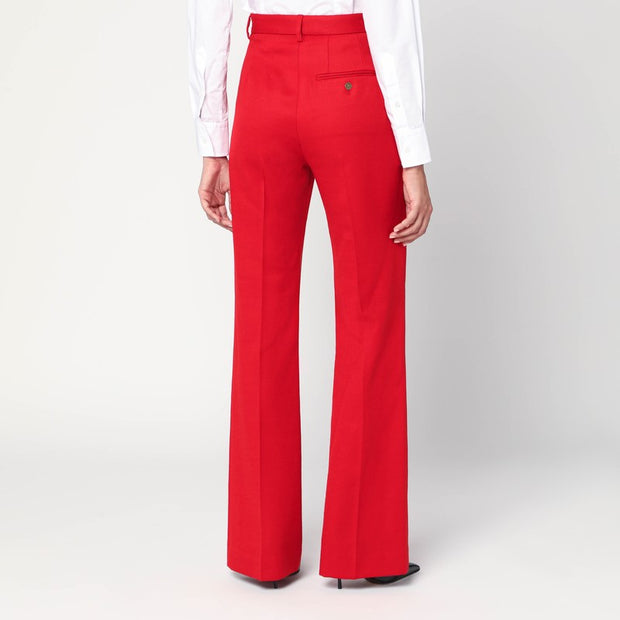 Vivienne Westwood Red Flared Pants In Wool