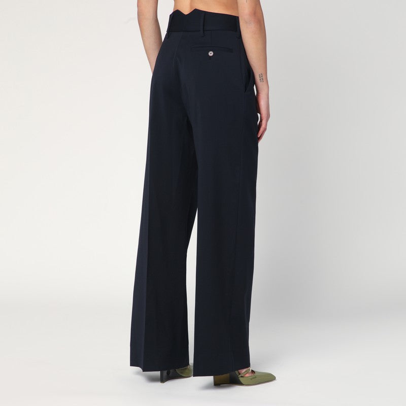 Vivienne Westwood Navy Blue Trousers In Wool