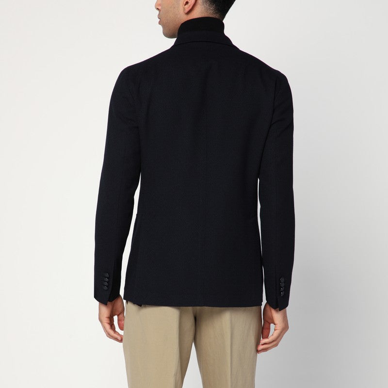 Tagliatore Blue Double-breasted Wool Jacket