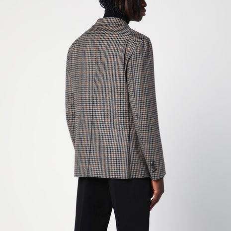 Tagliatore Single-breasted Jacket With Wool Vichy Pattern