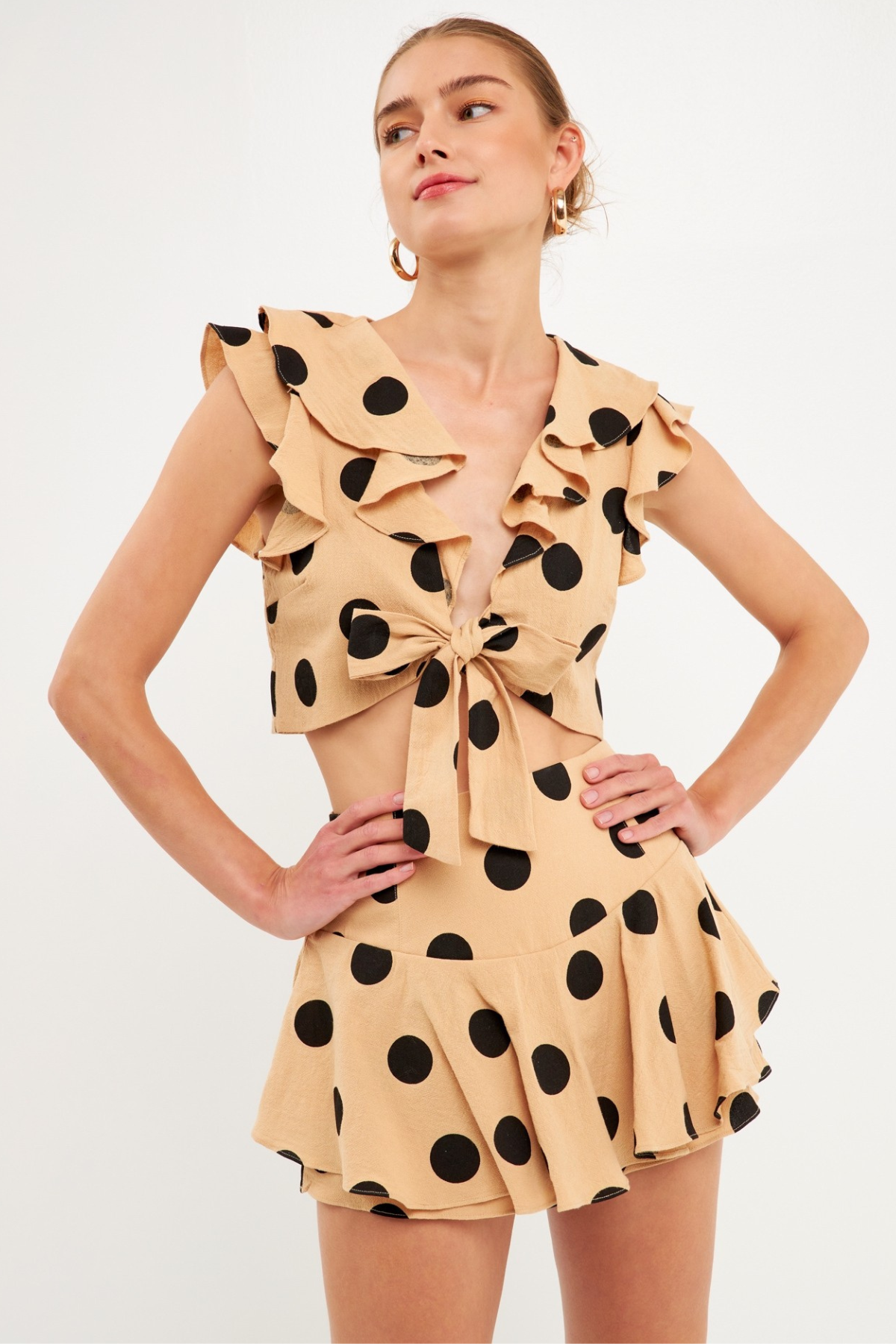 Gianine CLARISSA POLKADOT Crop Top