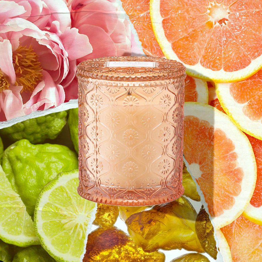 LA JOLIE MUSE Maelyn - Citrine & Pink Peony 6oz Candle