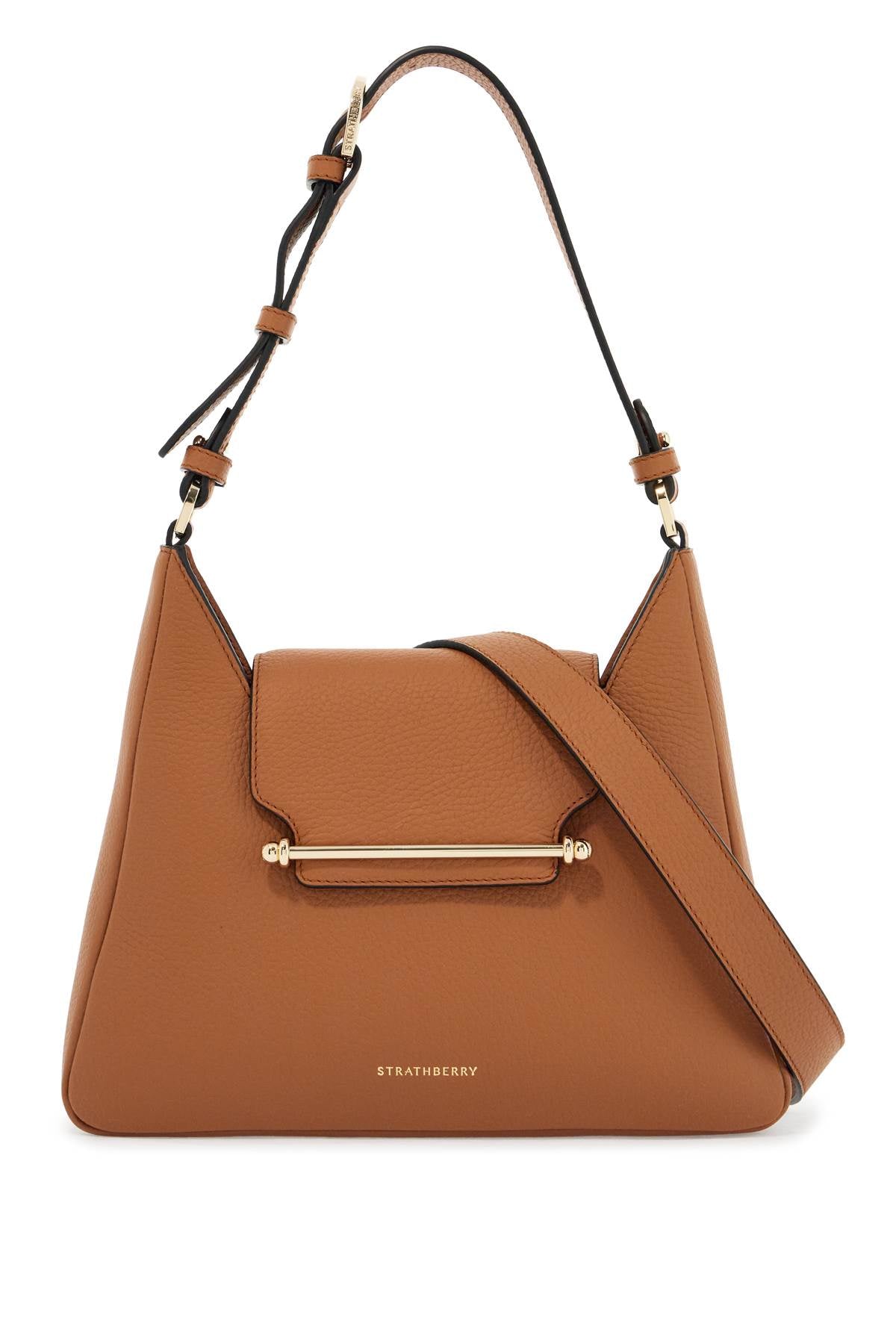 Strathberry Multrees Medium Tan Calfskin Hobo Bag