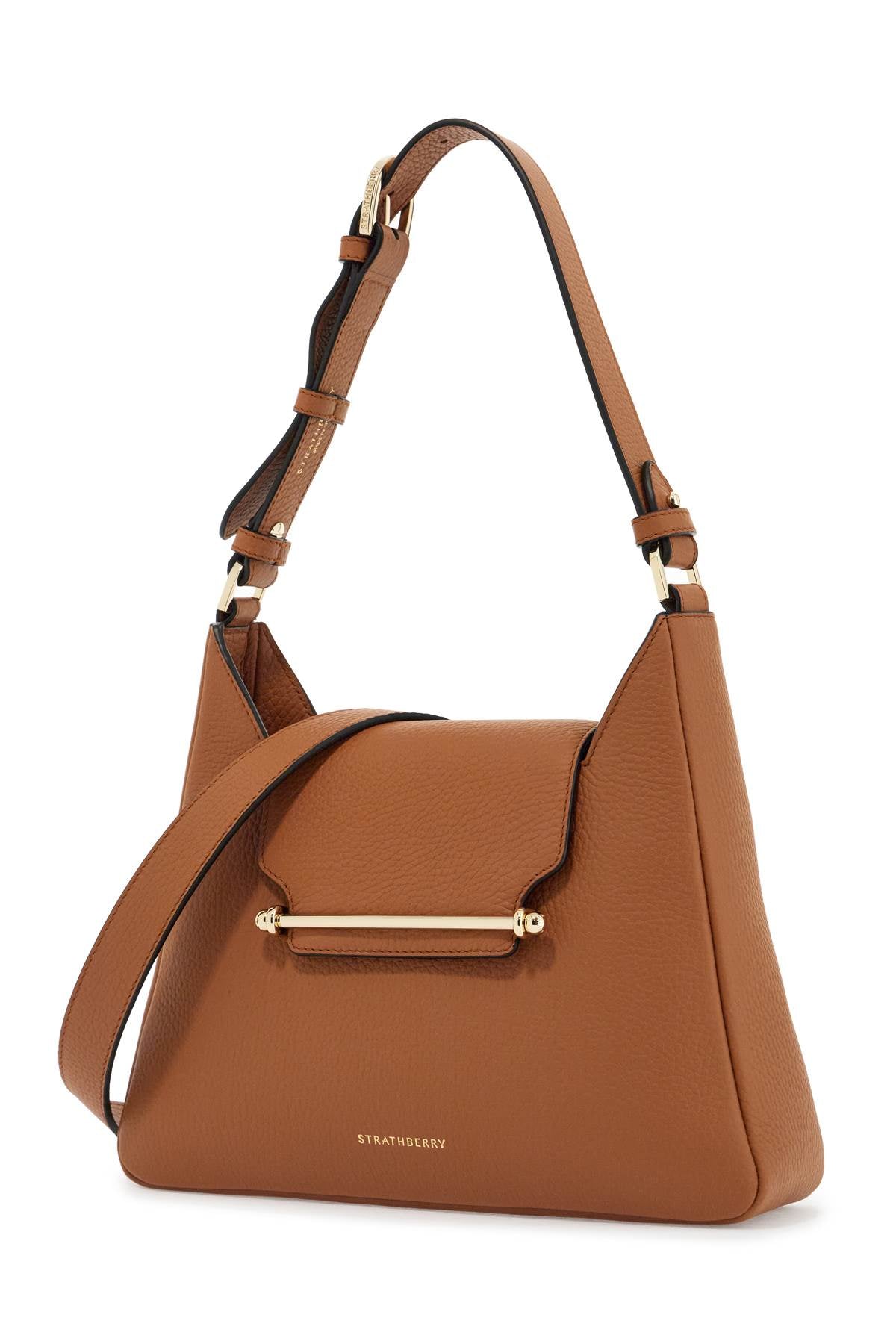 Strathberry Multrees Medium Tan Calfskin Hobo Bag