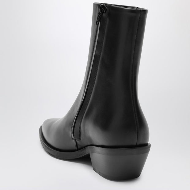 A.EMERY The Hudson Black Leather Ankle Boots