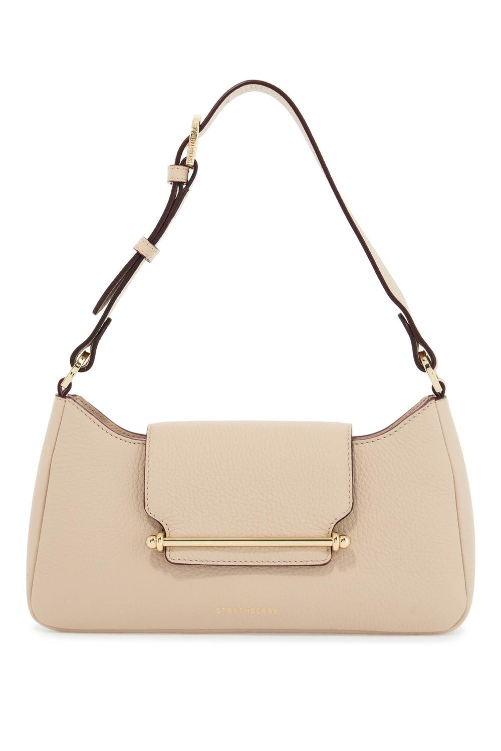 Strathberry Light Beige Calfskin Multrees Omni Crossbody Bag With Adjustable Strap