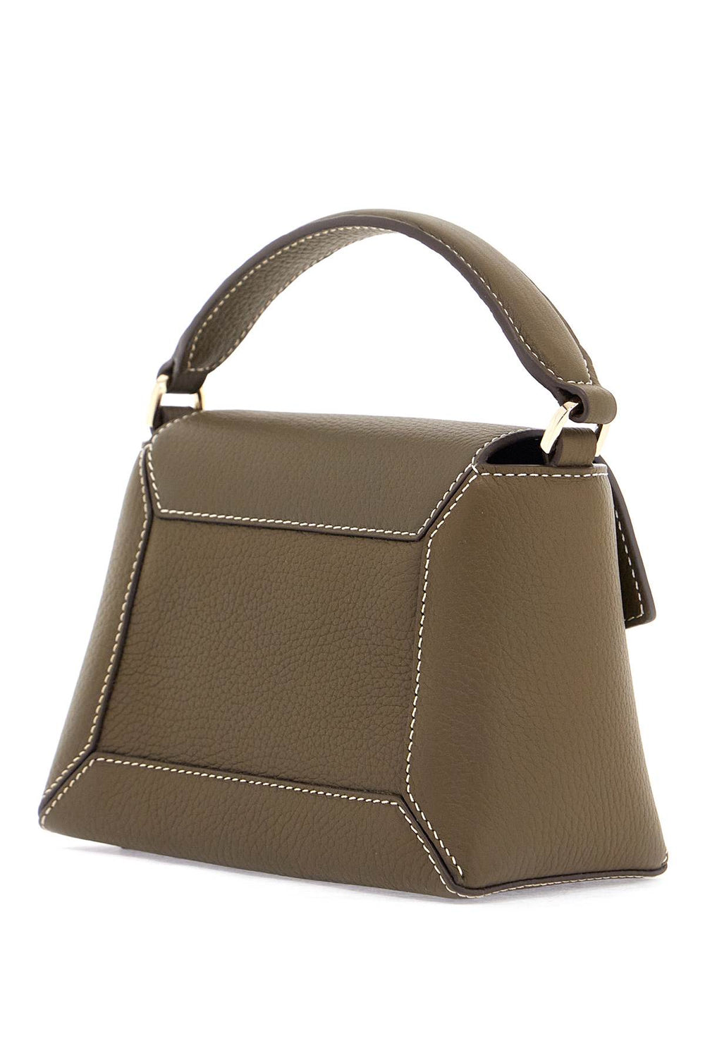 Strathberry Khaki Calfskin Mosaic Nano Crossbody Bag With Adjustable Strap