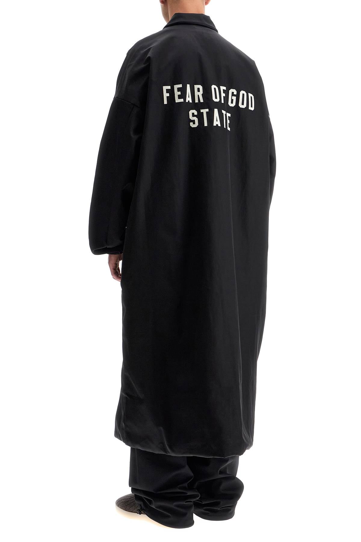 Fear Of God ESSENTIALS Embroidered Logo Patch Long Nylon Jacket