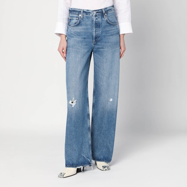 Citizens Of Humanity Ayla Baggy Blue Ripped Jeans
