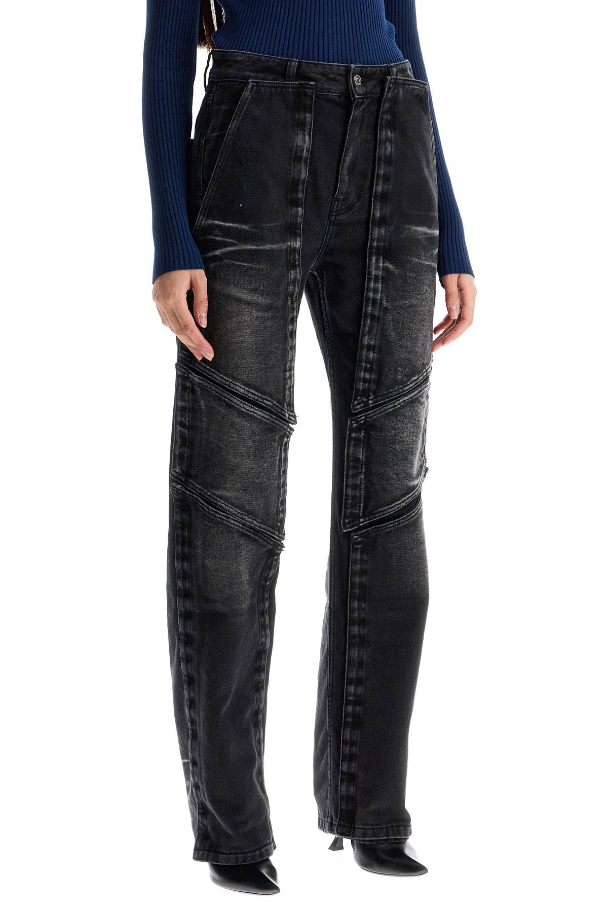 Y Project Straight Leg Jeans With Velcro Panels