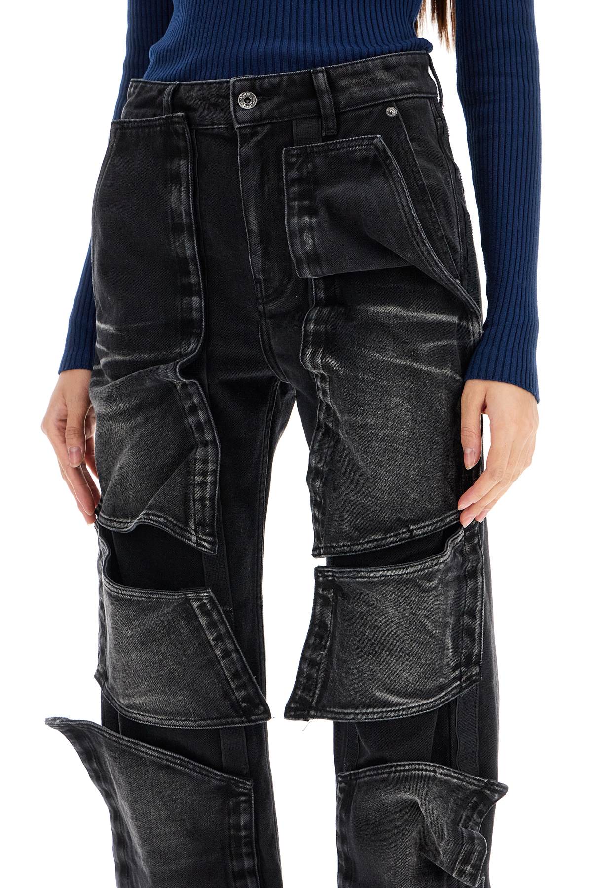 Y Project Straight Leg Jeans With Velcro Panels