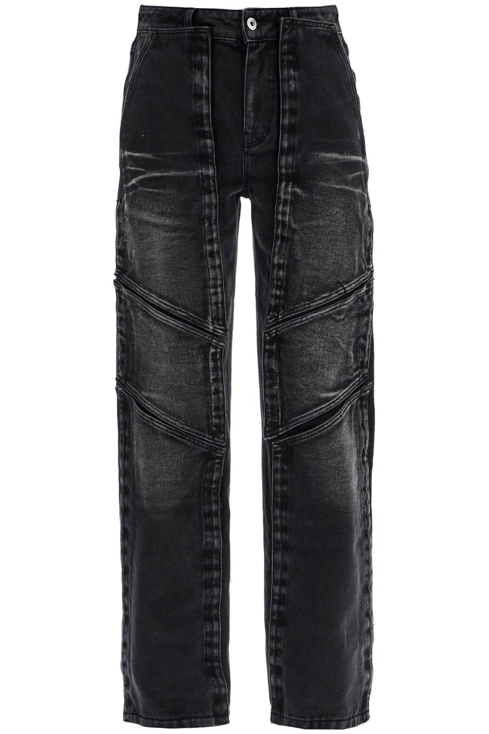 Y Project Straight Leg Jeans With Velcro Panels