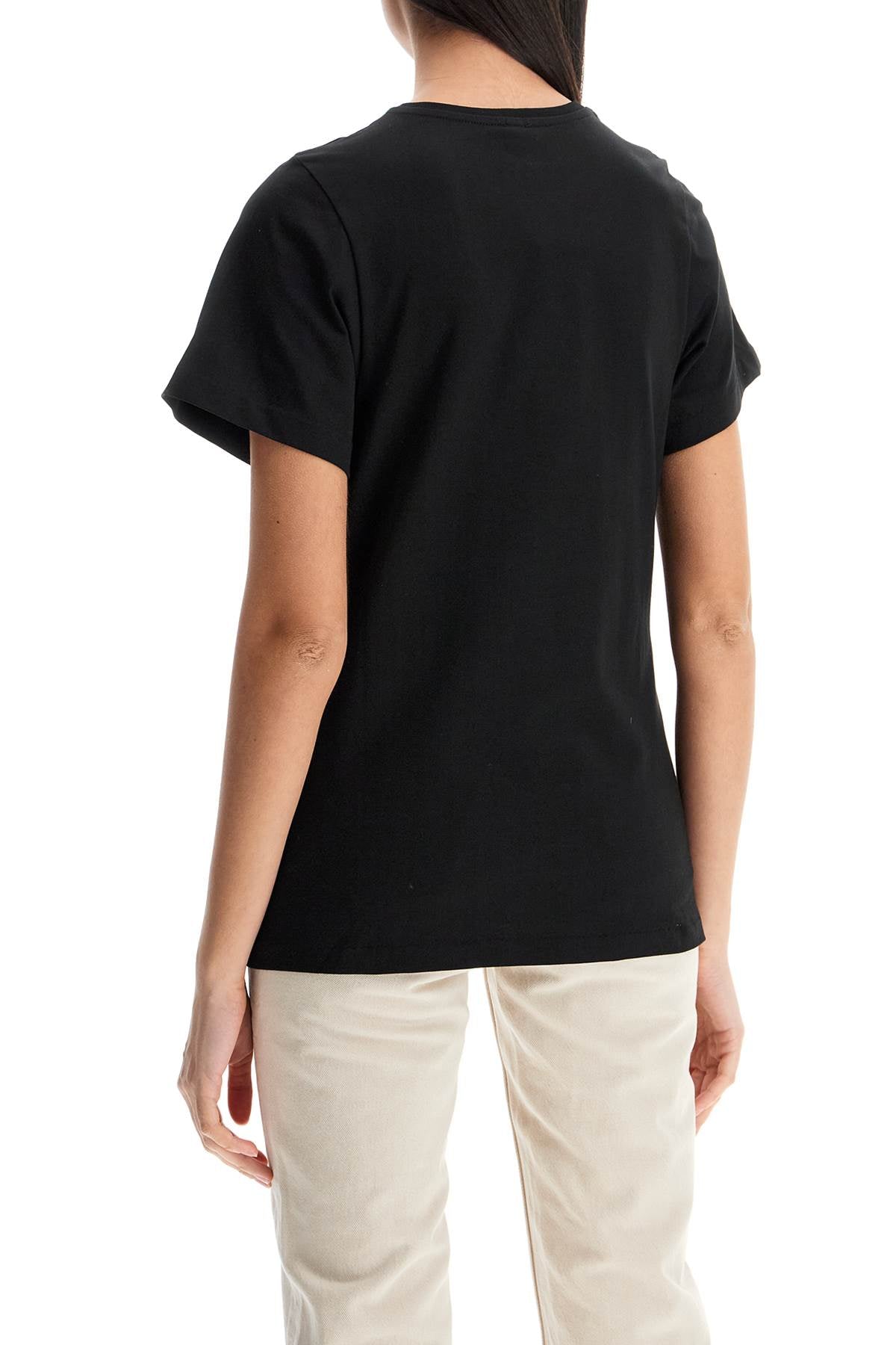 Toteme Organic Cotton T-shirt Curved Seams Black