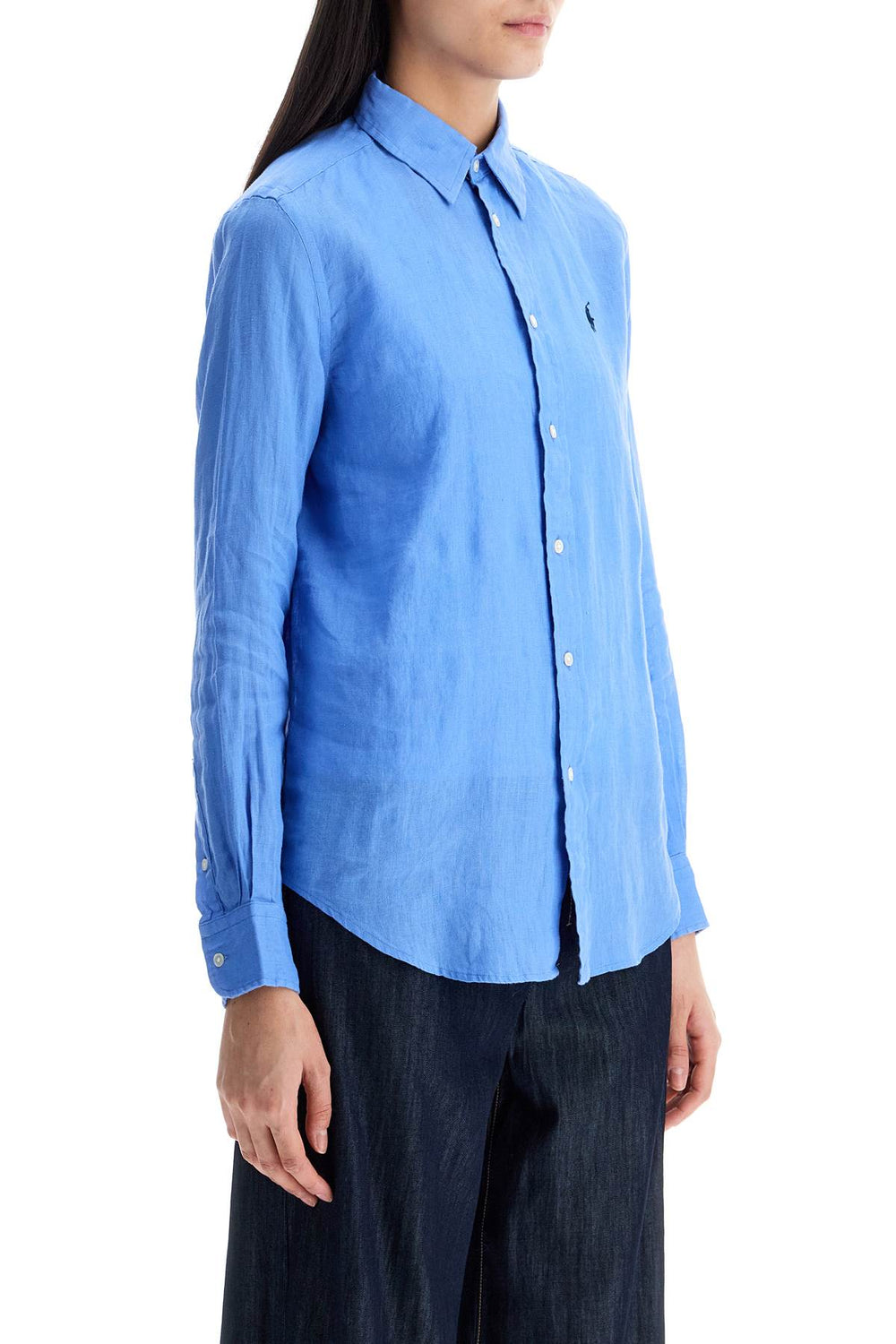 Polo Ralph Lauren Long Sleeve Linen Shirt Harbor Island Blue