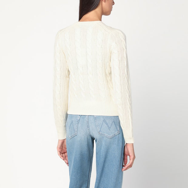 Polo Ralph Lauren Cream Cable-knit Cardigan