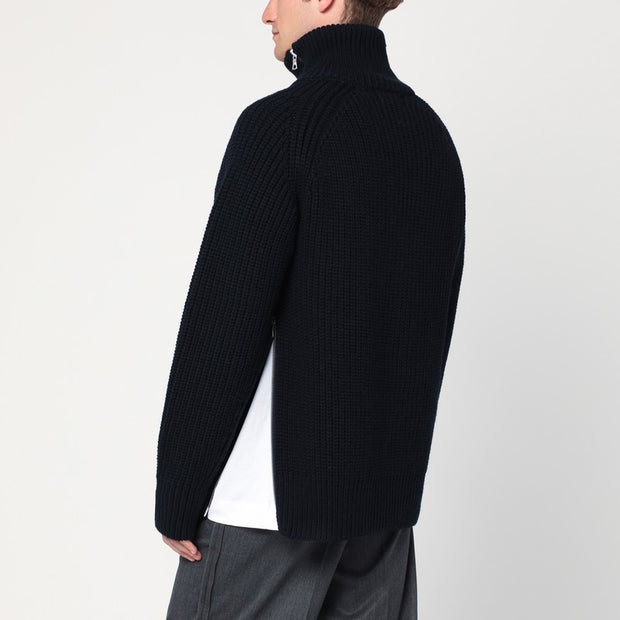 Dries Van Noten Black Wool Zip-up Cardigan
