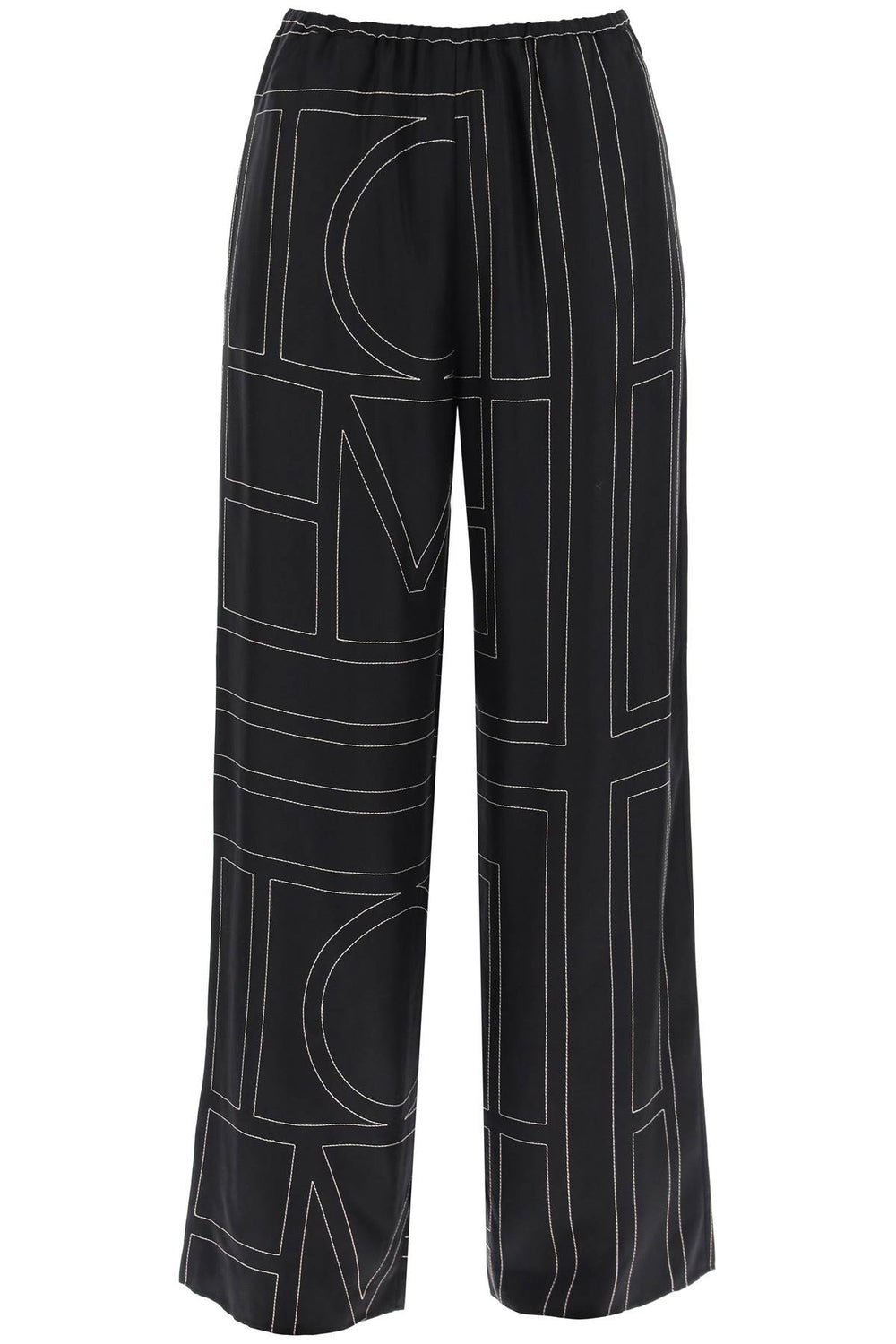 Toteme Monogram Silk Pajama Pants