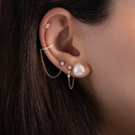 Zoe Lev Diamond Lotus Stud Earrings