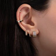 Zoe Lev Diamond Huggie Earrings
