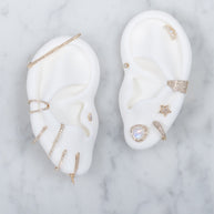 Zoe Lev 3 Prong Diamond Pear Stud Earrings