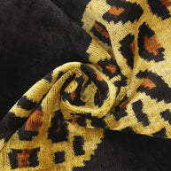 Handmade Silk Velvet Leopard Print Throw Pillow - 16x24, Bold Exotic Design With Down Feather Insert