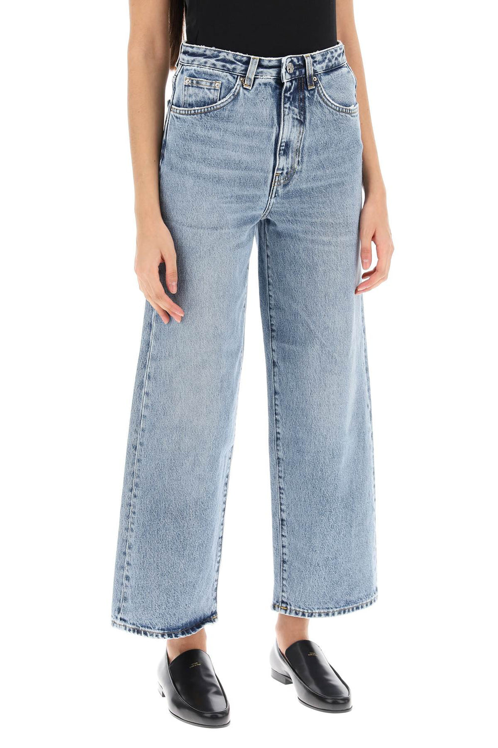 Toteme Cropped Wide Leg Jeans