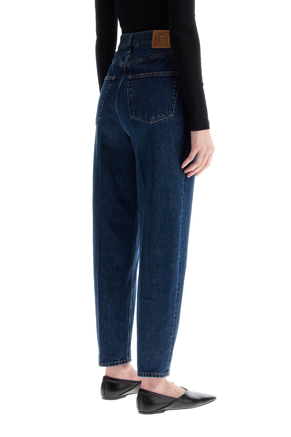 Toteme Dark Blue Organic Cotton Tapered Jeans
