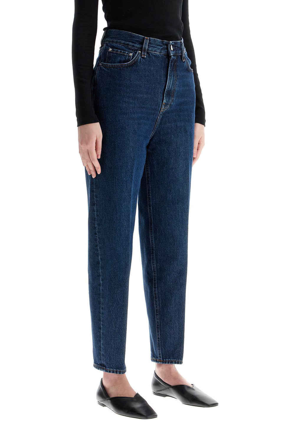 Toteme Dark Blue Organic Cotton Tapered Jeans