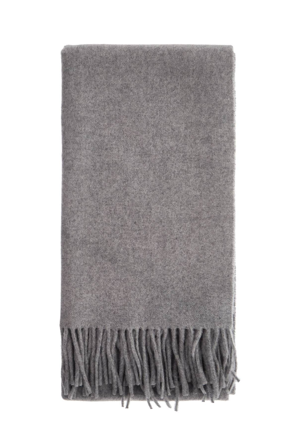 Toteme Light Grey Melange Rws Virgin Wool Scarf With Fringes