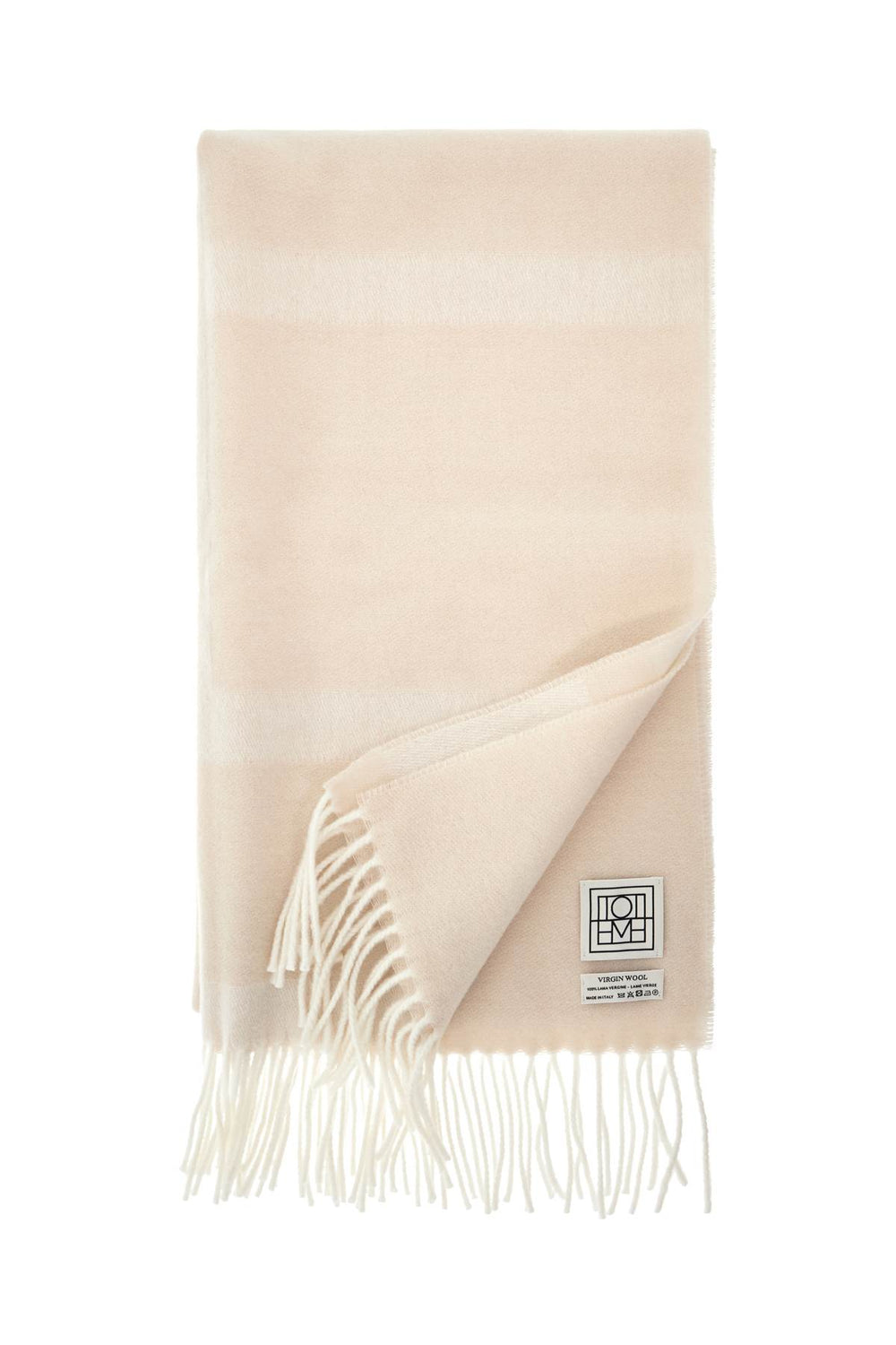 Toteme Bone Monogram Jacquard Wool Scarf