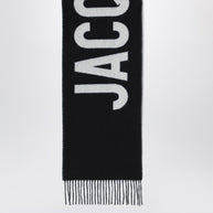 JACQUEMUS Black Wool Scarf With Logo