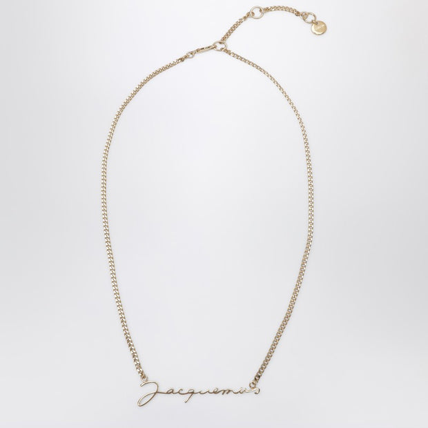 JACQUEMUS The Gold Necklace With Logo